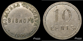 Chile, Putre. Ficha: Boratera Chilcaya (W. A. Bishop) - 10 Centavos. 1900.