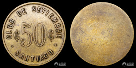 Chile, Santiago. Ficha: Club de Setiembre - 50 Centavos. S/F.