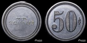 Chile. Ficha: Hotel Schaub - 50 Centavos. S/F.