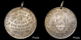 Argentina. Peru. Medalla: A los delegados del III Congreso Internacional de Estudiantes Americanos. 1912.