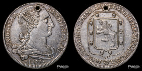 Bolivia, Potosi. Medalla: Proclama de Cochabamba a Carlos IV. 1789.