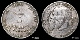 Bolivia, Potosi. Medalla: Potosi a los pacificadores de Bolivia. 1865.