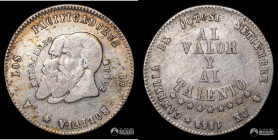 Bolivia, Potosi. Medalla: Potosi a los pacificadores de Bolivia. 1865.
