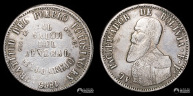 Bolivia, Potosi. Medalla: Potosi a Mariano Melgarejo. 1865. FP.
