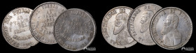 Bolivia, Potosi. Lote de tres medallas: Potosi a Mariano Melgarejo. 1865. FP.