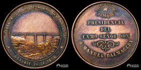 Chile. Medalla: Inaguracion del Viaducto de Malleco. 1890.
