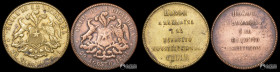 Chile. Pareja de medallas: Caida de la Dictadura - Honor a la Marina y el Ejercito. 1891.