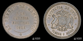 Chile. Medalla: Santiago a la Guardia Nacional. 1898.