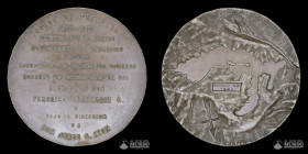 Chile. Medalla: Inicio de las obras del embalse Peñuelas. 1900.