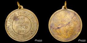 Chile. Medalla: Capillo Ciudad de San Vicente - Loreto Fernandez y Vicente Iñiguez. 1902.