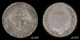 Chile. Medalla: Centenario de la Escuela Naval de Valparaiso. 1910.