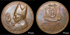 Chile. Medalla: Jose Maria Caro, Primer Cardenal de Chile. 1946.