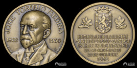 Chile. Medalla: Centenario de Jose Toribio Medina. 1952.