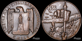 Chile, Santiago. Medalla: 425 años de Valparaiso. 1961.