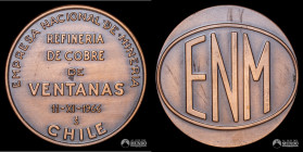 Chile. Medalla: ENAMI - Refineria de Cobre de Ventanas. 1966.