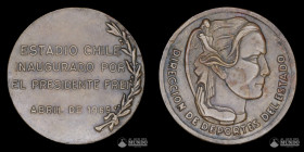 Chile. Medalla: Inauguracion del Estadio Chile. 1969.