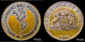 Chile, Santiago. Medalla: XV Asamblea de Gobernadores del BID. 1974.