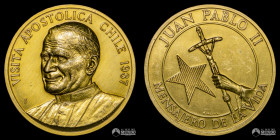 Chile, Santiago. Medalla: Visita de Juan Pablo II a Chile. 1987.