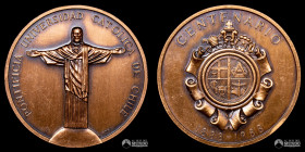 Chile, Santiago. Medalla: Centenario de la Universidad Catolica. 1988.