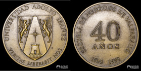 Chile, Santiago. Medalla: Universidad Adolfo Ibañez - 40 años de la Escuela de Negocios de Valparaiso. 1993.