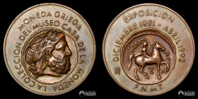 España. Medalla: Museo Casa de la Moneda - Exposicion de moneda griega. 1992.