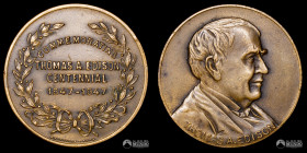 Estados Unidos. Medalla: Centenario de Thomas A. Edison. 1947.