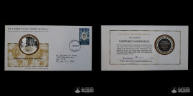 Estados Unidos. Medalla: Grandes Exploradores - Roald Amundsen. 1975.