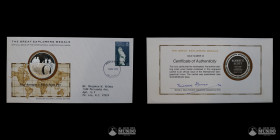 Estados Unidos. Medalla: Grandes Exploradores - Robert F. Scott. 1975.