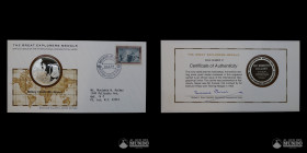 Estados Unidos. Medalla: Grandes Exploradores - Sir Edmund Hillary. 1975.