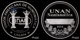 Paraguay. Medalla: Union Americana de Numismatica. 2018.