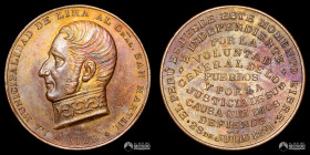 Peru. Medalla: Lima al General San Martin. 1898.