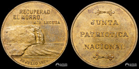 Peru. Medalla: Junta Patriotica Nacional - Recuperad el Morro. 1925.