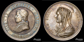 Santa Sede (Estados Pontificios). Medalla: Pio IX - Causa Nostrae Laetitiae. 1848.