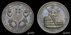 Santa Sede (Estados Pontificios). Medalla: Centenario de la muerte de San Leonardo de Puerto Mauricio. 1851.