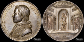 Santa Sede (Estados Pontificios). Medalla: Pio IX - Instalaciones del Museo de Letran. 1853.
