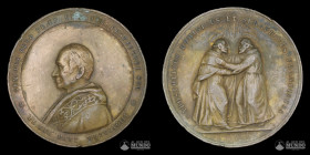Santa Sede. Medalla: Leon XIII en homenaje a los Dominicos y Franciscanos. 1893.