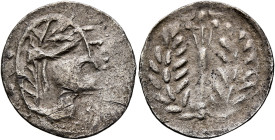 CAPPADOCIA. Galatians. Mid 2nd to early 1st century BC. 'Drachm' (Silver, 20 mm, 1.39 g, 12 h), imitating one of the later Seleukid kings. Sylized hea...