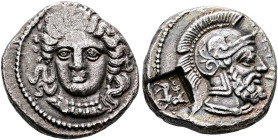 CILICIA. Tarsos. Tarkumuwa (Datames), satrap of Cilicia and Cappadocia, 384-361/0 BC. Stater (Silver, 21 mm, 10.33 g, 5 h), circa 380-379. Female head...