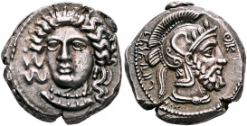 CILICIA. Tarsos. Pharnabazos, Persian military commander, 380-374/3 BC. Stater (Silver, 22 mm, 10.69 g, 11 h). Diademed female head facing slightly to...