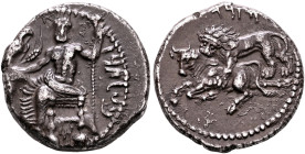 CILICIA. Tarsos. Mazaios, satrap of Cilicia, 361/0-334 BC. Stater (Silver, 23 mm, 10.68 g, 8 h). &#67649;&#67663;&#67659;&#67669;&#67667;&#67654; ('b'...