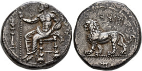 CILICIA. Tarsos. Mazaios, satrap of Cilicia, 361/0-334 BC. Stater (Silver, 21 mm, 9.95 g, 9 h). &#67649;&#67663;&#67659;&#67669;&#67667;&#67654; ('b'l...
