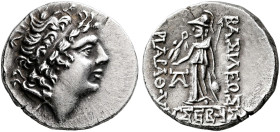 KINGS OF CAPPADOCIA. Ariarathes IX Eusebes Philopator, circa 100-85 BC. 

Drachm (Silver, 18 mm, 3.92 g, 12 h), Eusebeia under Mount Argaios, circa ...