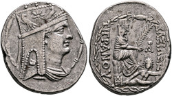 KINGS OF ARMENIA. Tigranes II ‘the Great’, 95-56 BC. Tetradrachm (Silver, 26 mm, 15.90 g, 1 h), Antiochia on the Orontes (?), circa 80-68. Draped bust...