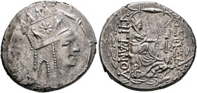 KINGS OF ARMENIA. Tigranes II ‘the Great’, 95-56 BC. Tetradrachm (Silver, 24 mm, 15.81 g, 2 h), Antiochia on the Orontes (?), circa 80-68. Draped bust...