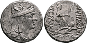 KINGS OF ARMENIA. Tigranes II ‘the Great’, 95-56 BC. Tetradrachm (Silver, 25 mm, 15.64 g, 12 h), Antiochia on the Orontes (?), circa 80-68. Draped bus...