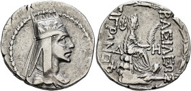 KINGS OF ARMENIA. Tigranes II ‘the Great’, 95-56 BC. Tetradrachm (Silver, 29 mm, 15.94 g, 12 h), Tigranokerta (?), circa 71/0-69/8. Draped bust of Tig...