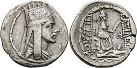KINGS OF ARMENIA. Tigranes II ‘the Great’, 95-56 BC. Tetradrachm (Silver, 29 mm, 15.81 g, 12 h), Tigranokerta (?), circa 71/0-69/8. Draped bust of Tig...