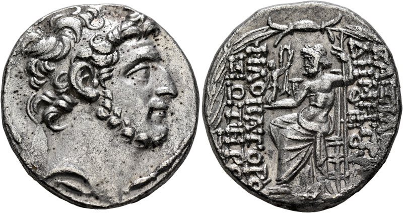 SELEUKID KINGS. Demetrios III Eukairos, 97/6-88/7 BC. Tetradrachm (Silver, 27 mm...