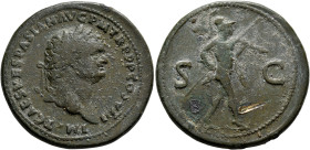 Titus, 79-81. Sestertius (Orichalcum, 35 mm, 26.48 g, 6 h), uncertain mint in the East (in Thrace or Bithynia?), 80-81. IMP T CAES VESPASIAN AVG P M T...