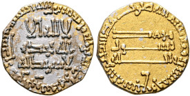 'Abbasid Caliphate. temp. Al-Mansur, AH 136-158 / AD 754-775. Dinar (Gold, 18 mm, 3.91 g), AH 157 = AD 773/4. ‘lā ilāha illā / Allāh waḥdahū / lā shar...